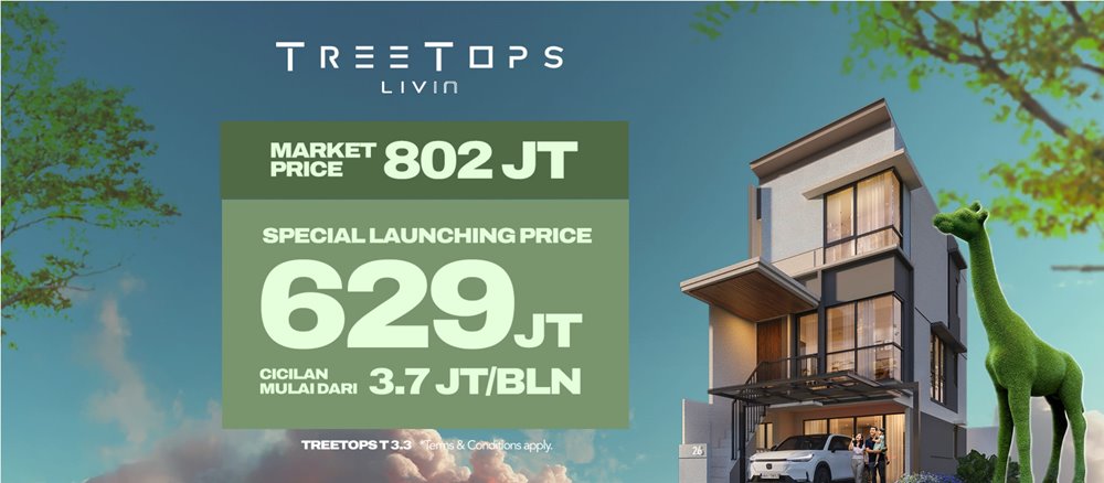 park serpong tahap 5 treetops livin