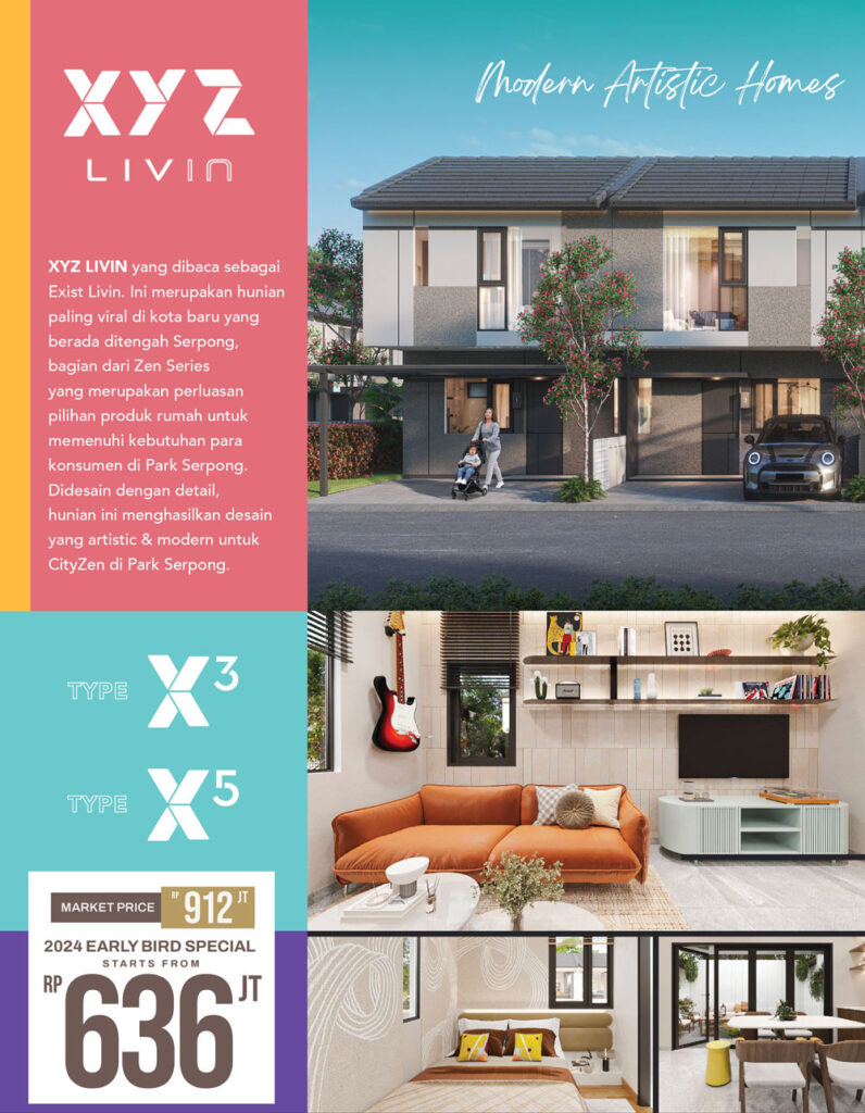 Tipe X3 dan X5 Park Serpong: Pilihan Rumah 3 Kamar Tidur Harga 800 Jutaan