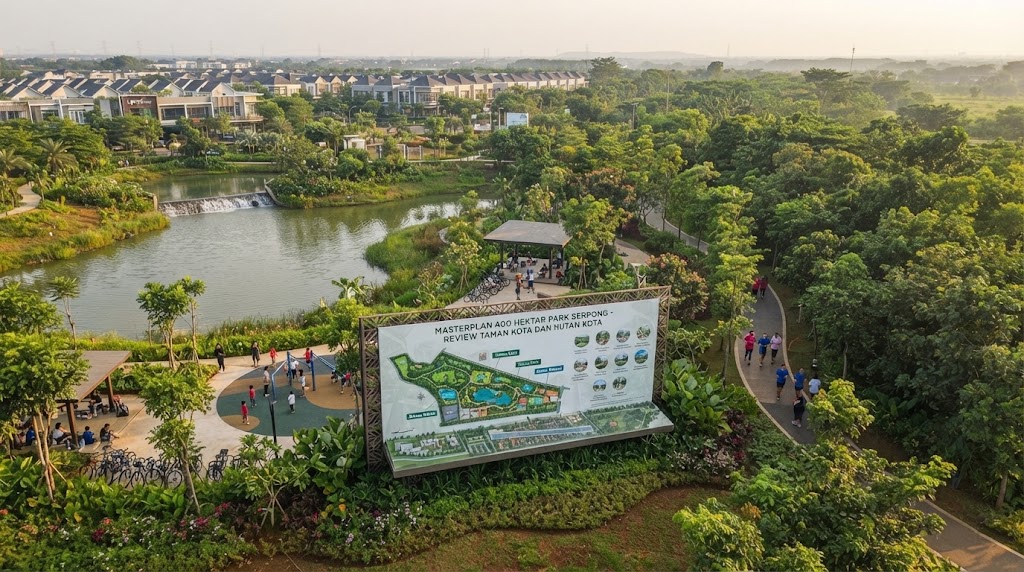 Masterplan 400 Hektar Park Serpong: Review Taman Kota dan Hutan Kota