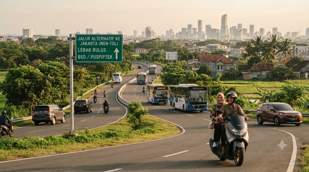 Jalur Alternatif ke Jakarta dari Park Serpong (Selain Lewat Tol)
