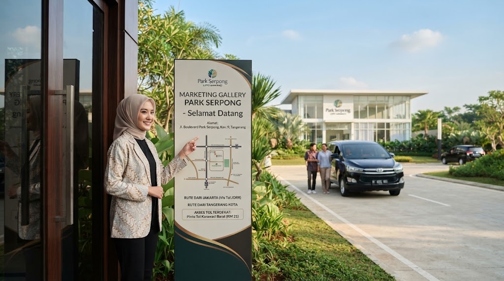 Alamat dan Rute Menuju Marketing Gallery Park Serpong Lippo Karawaci